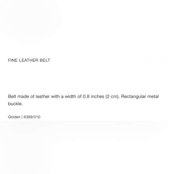 NWOT Zara leather belt with gold rectangle buckle - Picture 4 of 4